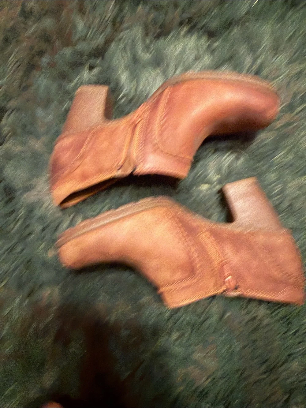 Clarks Women's Rust Brown Suede Block Heel Clogs